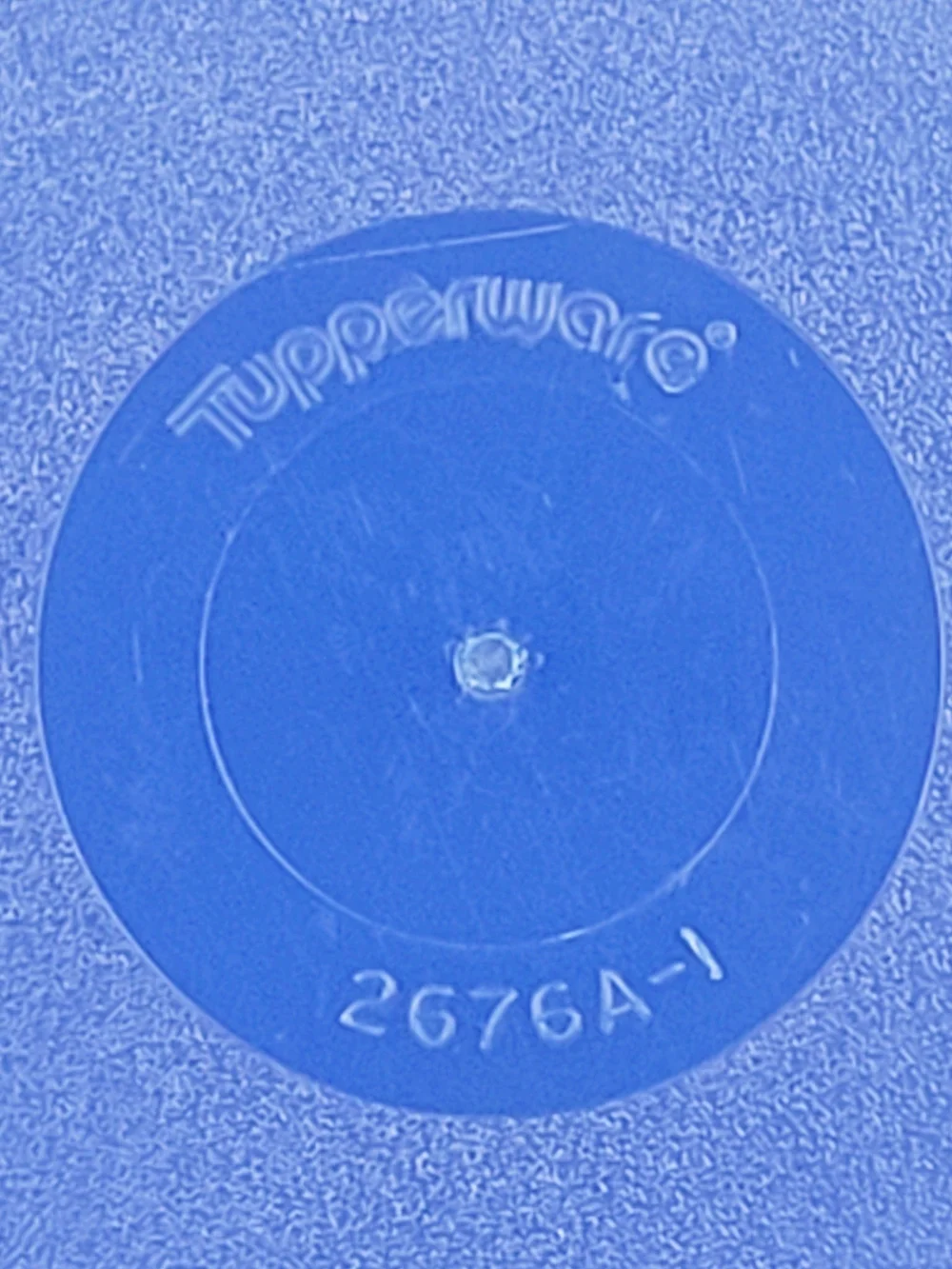 Tupperware 2217B Acrylic Preludio Bowl Clear Blue Stripe 3.5L/4 Qt w/Lid 2676A